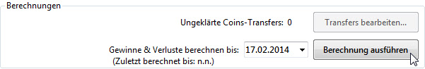 CoinTracer Gewinnberechnung durchführen